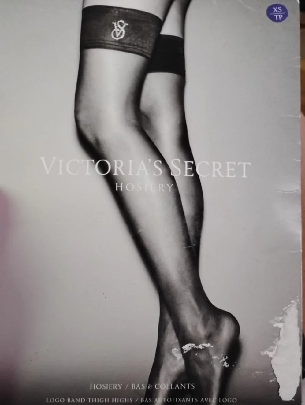 Victoria's Secret Purple Thigh High Hosiery with Logo Band